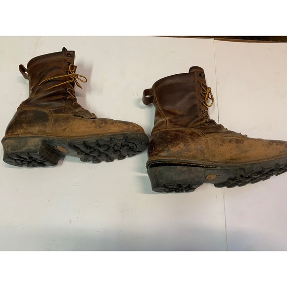 Red Wing EH Men's Brown Leather Work Boots Size 14 D DAMAGED needs repair - Picture 1 of 5
